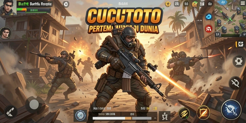 Tangkapan layar gameplay seru CUCUTOTO dalam aksi Battle Royale.