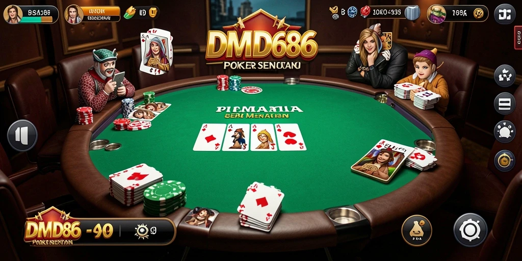 Gambaran gameplay menarik dari DMD686 yang menampilkan aksi Poker.