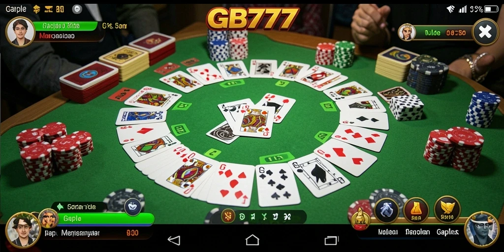 Tampilan gameplay seru dari game Gaple GB777.