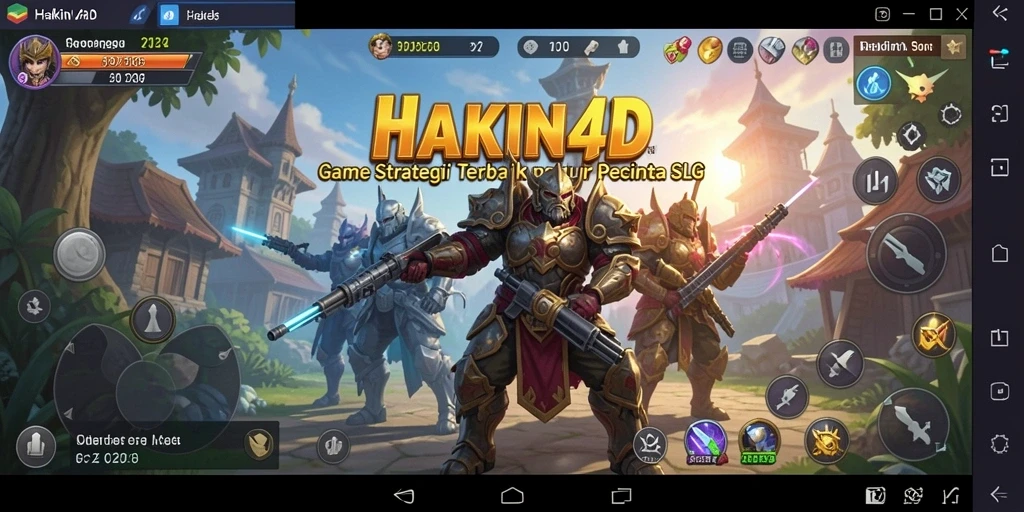 Tangkapan layar utama HAKIN4D menampilkan pertempuran seru dalam permainan strategi.