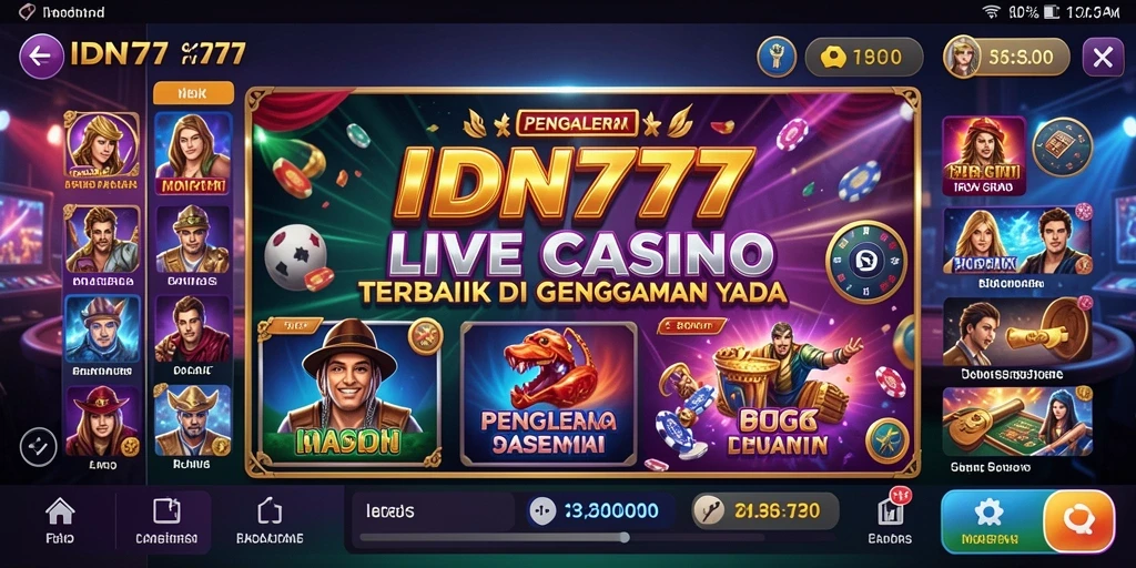 Tampilan screenshot IDN777 saat permainan Live Casino yang mendebarkan.