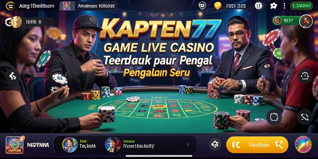 Tampilan gameplay KAPTEN77 yang mendebarkan di Live Casino.