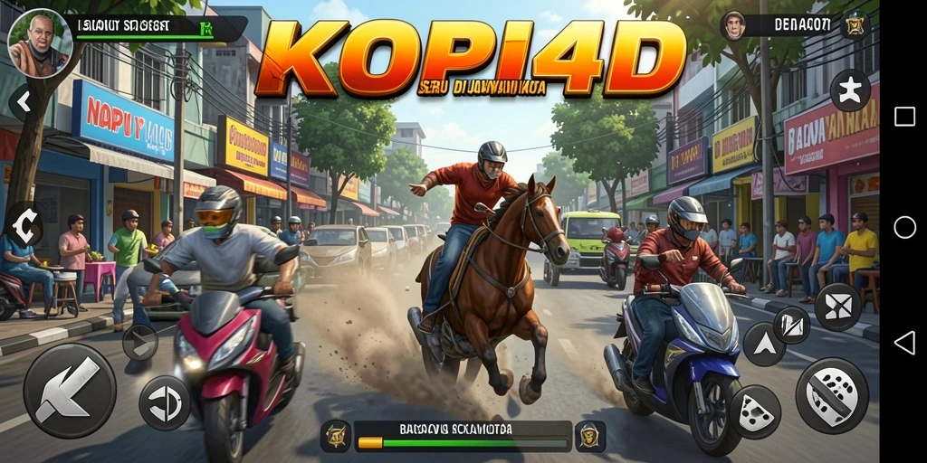 Gameplay KOPI4D yang mendebarkan di jalanan kota.