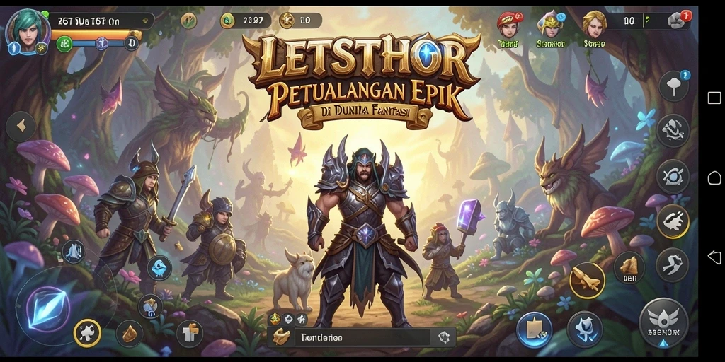 Tampilan gameplay LETSTHOR menampilkan aksi pertempuran yang seru dan visual menawan.