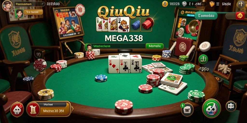 Tampilan menarik dari gameplay QiuQiu di MEGA338.