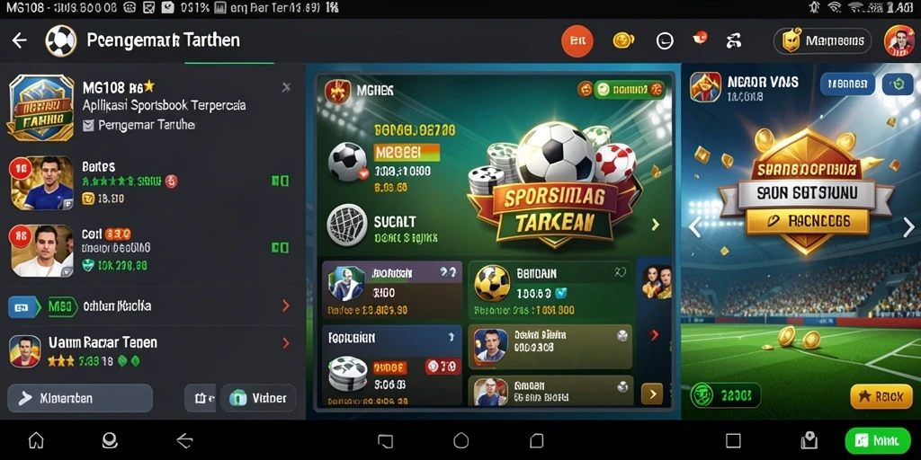 Tampilan permainan Sportsbook di MG108 yang menarik dan interaktif.