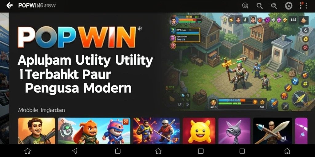 Tampilan utama POPWIN yang menampilkan fitur-fitur Utility yang lengkap.