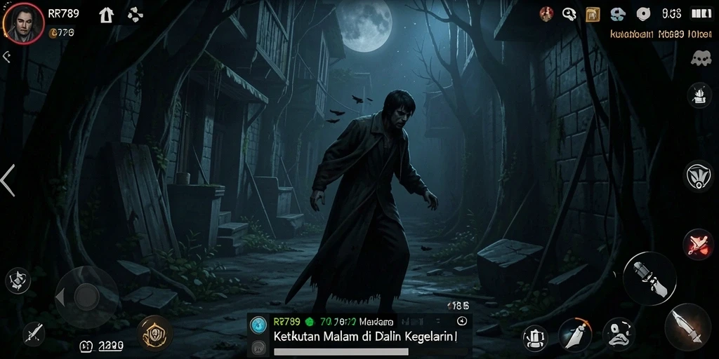 Tampilan gameplay menakutkan dalam RR789 yang penuh ketegangan.