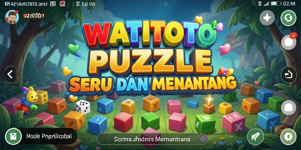 Tampilan gameplay seru dalam WATITOTO dengan tantangan puzzle menantang.