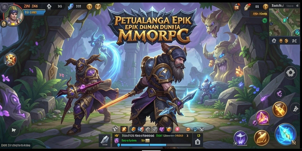 Screenshot utama ZK6 menampilkan pertarungan mendebarkan dalam dunia MMORPG.