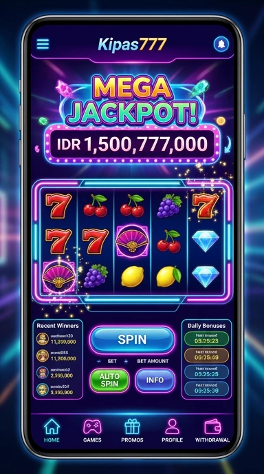 Tampilan utama aplikasi kipas777, menampilkan berbagai pilihan aplikasi.